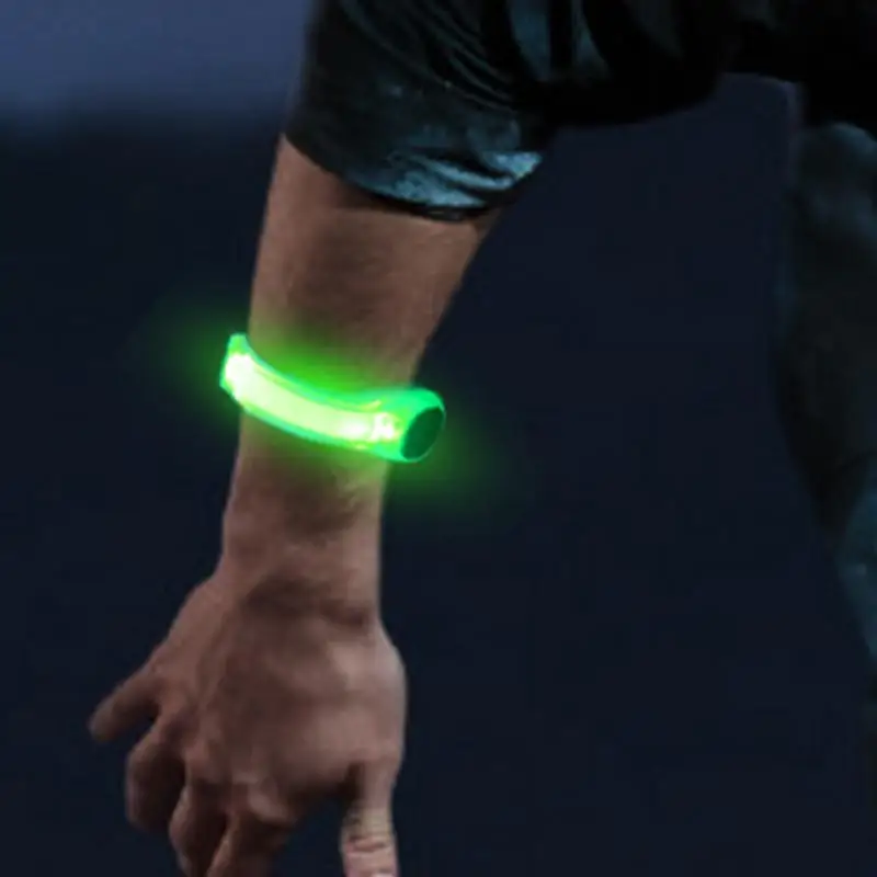 LED Wristband Adjustable Wearable Wrist Flashlight High Visibility Reflective Wrist Bands Night Running Safety Gear For Kids