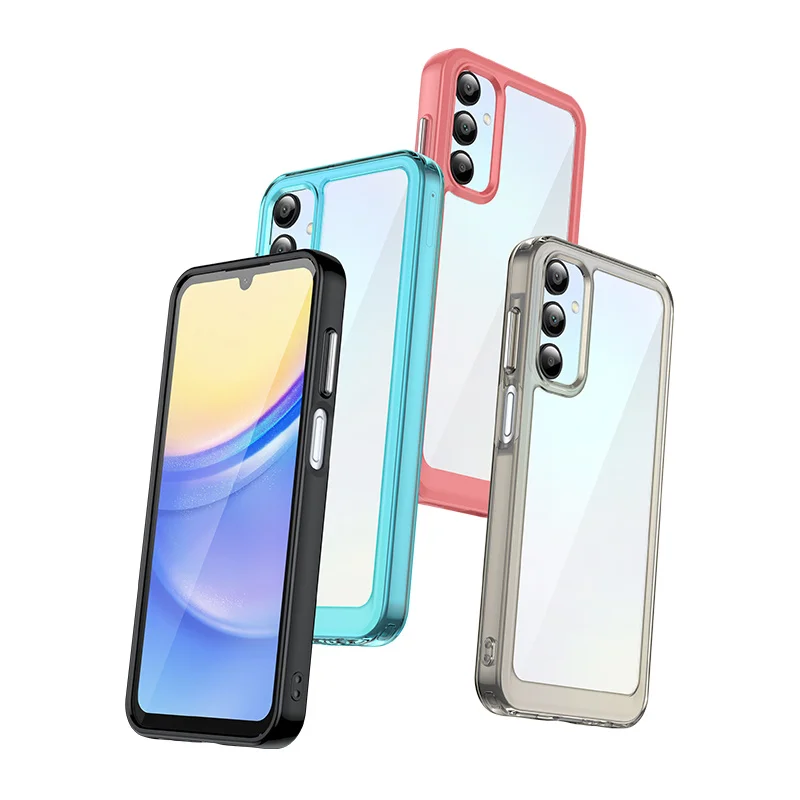 For Samsung Galaxy A15 5G A156B Case Silicone Bumper Shockproof Clear Back Cover Hard Phone Case for Samsung Galaxy A15 A156E