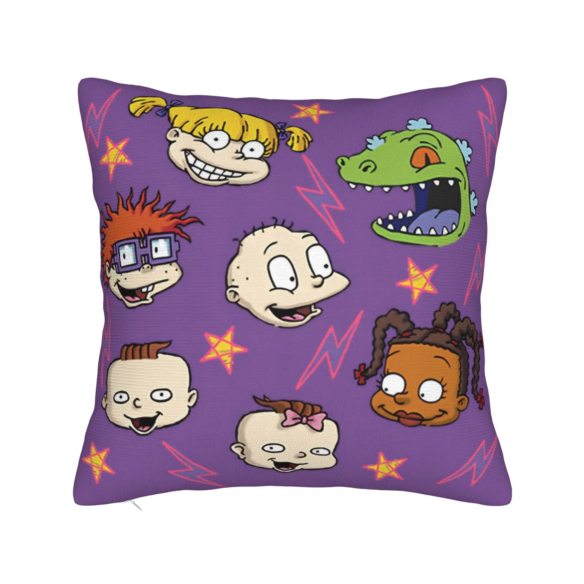 Decorative Pillow Cover Cartoon R-Rugrats Accessories Home  Pillow Case Cover Square Multiple Sizes