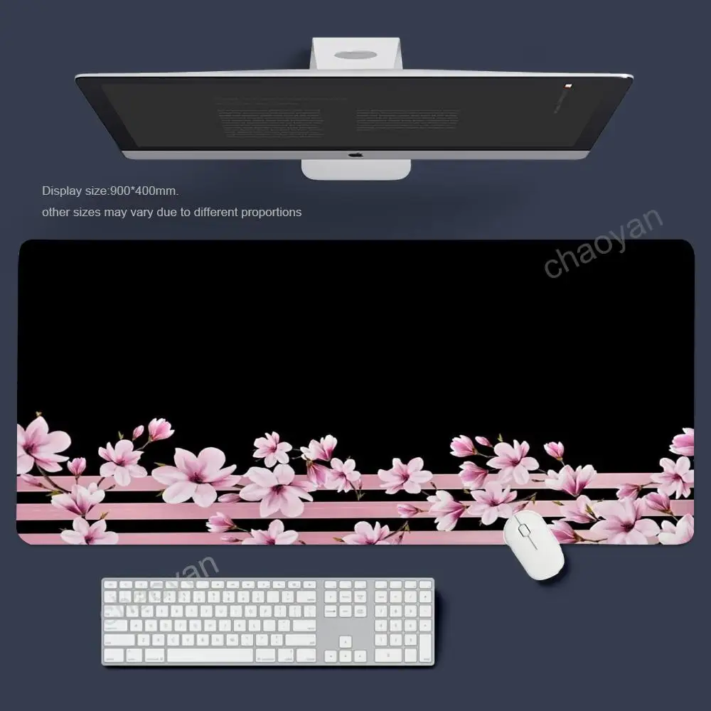 

Cherry blossom scenery Mouse Pad Gamer Office Accessories Pc Cabinet Games Desk Mat Computer Desks Keyboard Gaming Mats