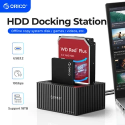 ORICO-Dual-Bay Docking Station, Type-C, 5Gbps, 2.5 