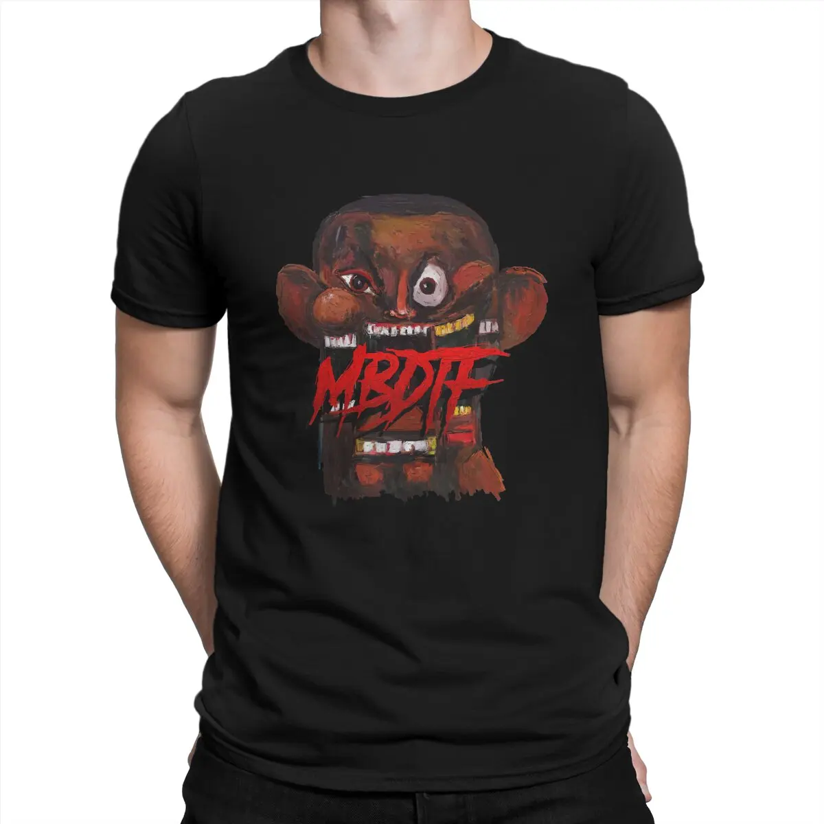 MBDTF Kanye Monster T-Shirt Men Kanye West Music Hipster Cotton Tee Shirt Crew Neck Short Sleeve T Shirts Gift Idea Tops