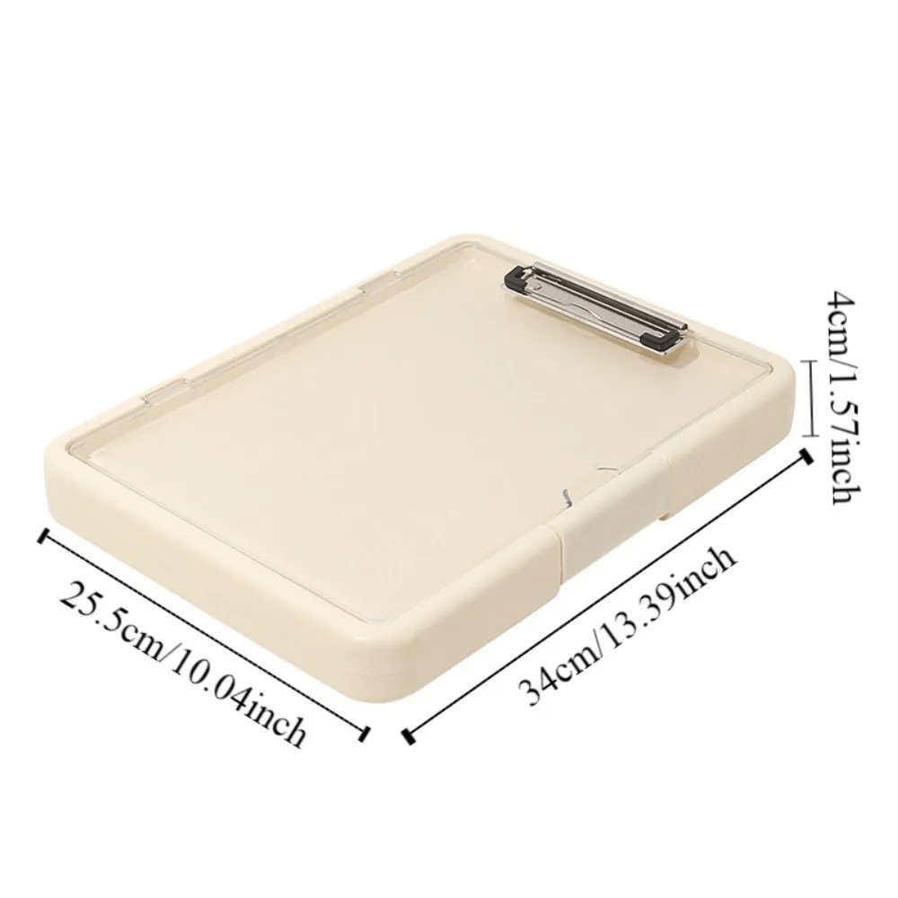 Durable Multi Functional A4 Folder File Organizer Large Capacity Clamp Storage Box Simple Korean Writing Pad School Supplies