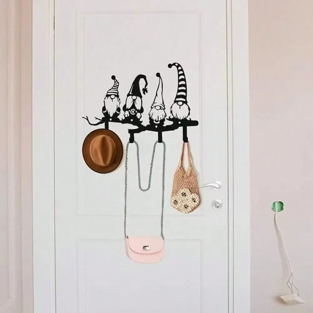 

Gnome Wall Key Holder with Hooks Christmas Entryway Decor