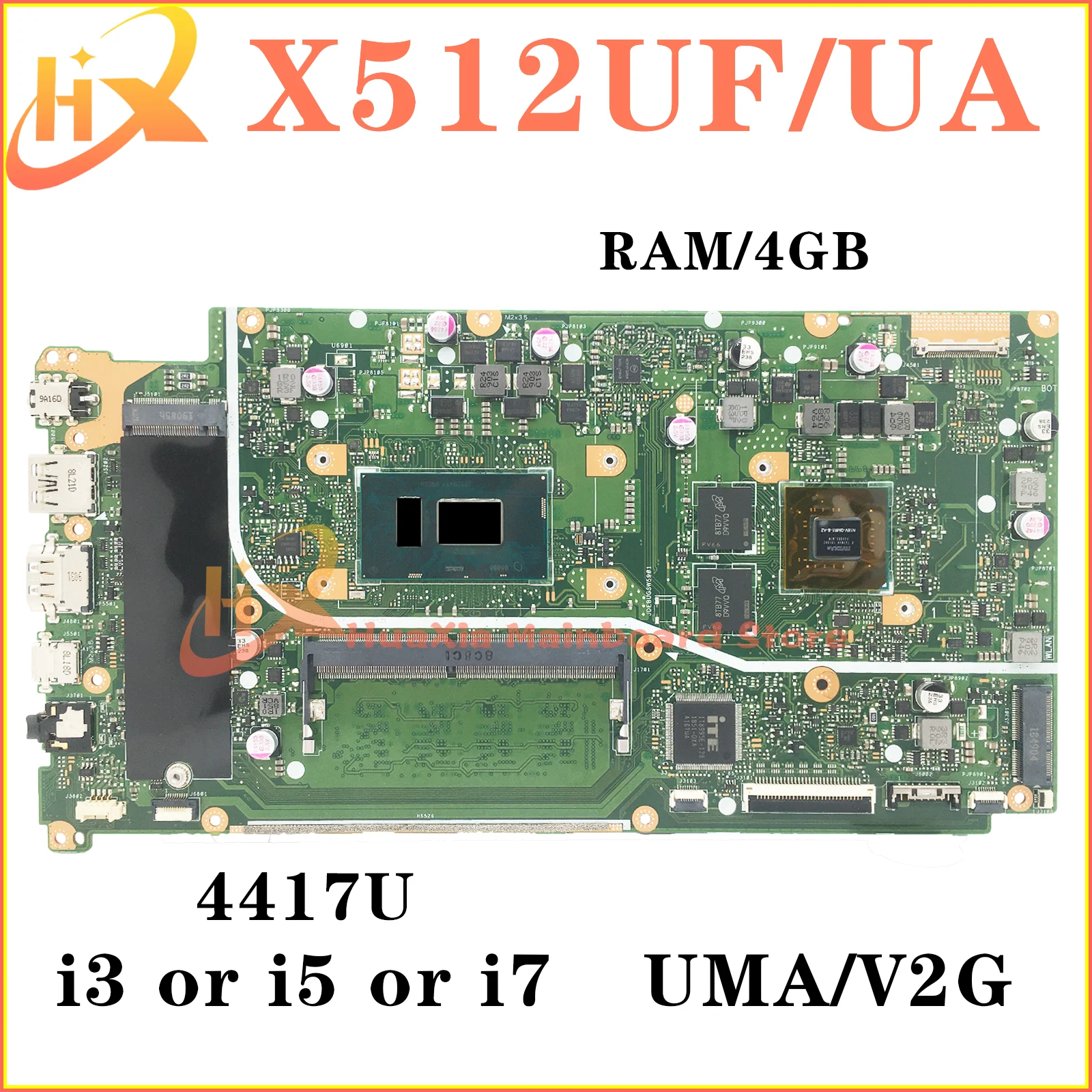 X512U Mainboard For ASUS X512UA X712UA X512UB X512UF F512U X712UB X712UF A512U D712U M712U Y5100U V5000UA Laptop Motherboard