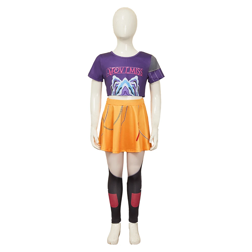 Girls Kids Rumi Zoey Mira Kpop Demon Hunters Cosplay Costume Roleplay for Child Disguise Halloween Clothing Outfit Carnival Suit - Image 6