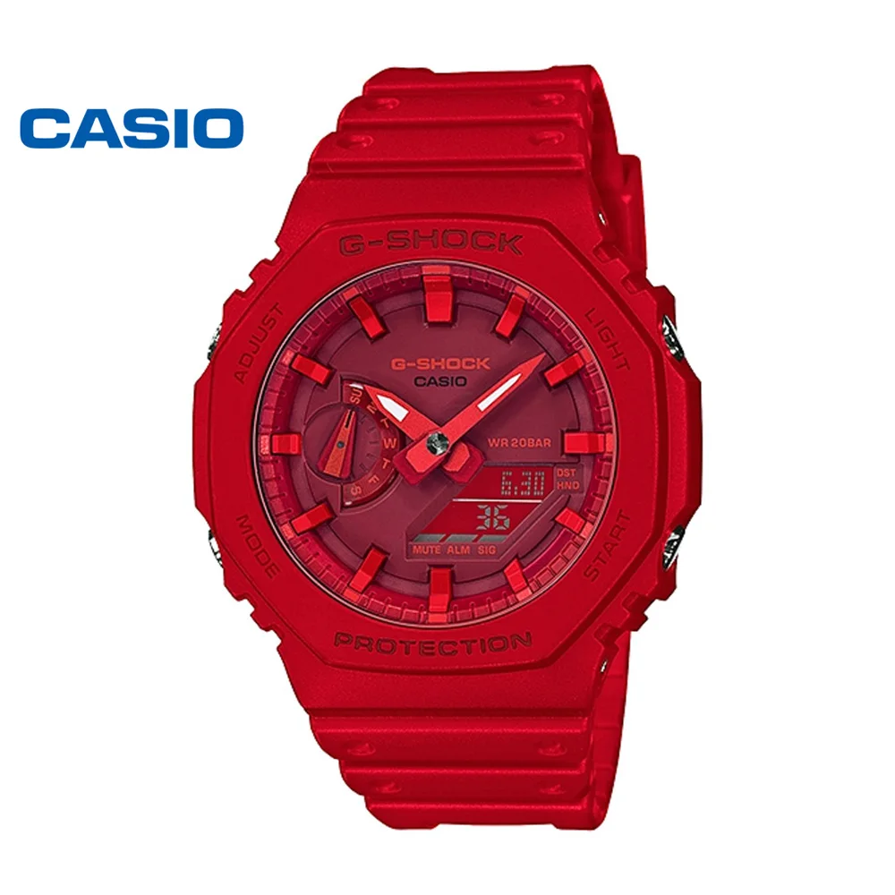 NEW Casio GA-2100 series men\'s watch octagonal fashion casual waterproof dual display G-SHOCK shock-resistant sports watch