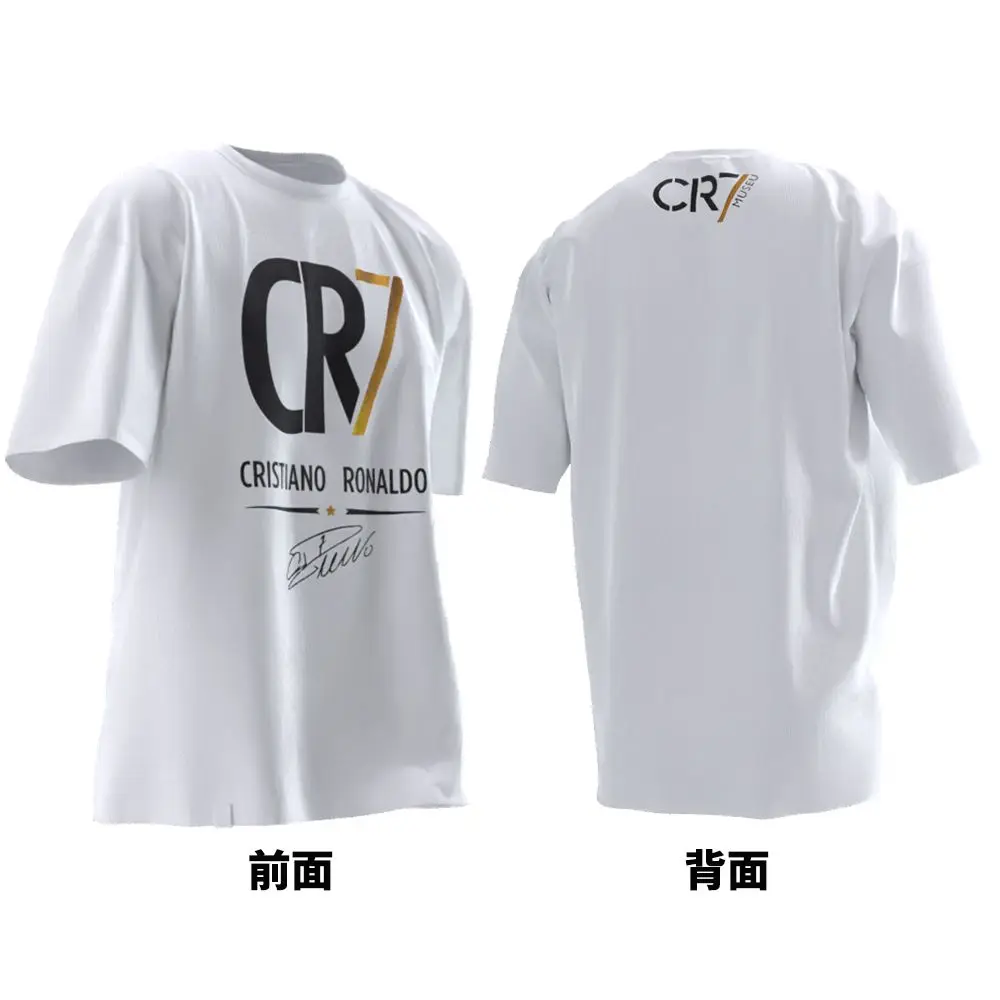 Heavy C Luo The Same Short-sleeved T-shirt CR7 Pure Cotton Round Neck Half-sleeved 7 Sports Comfortable Top T-shirt