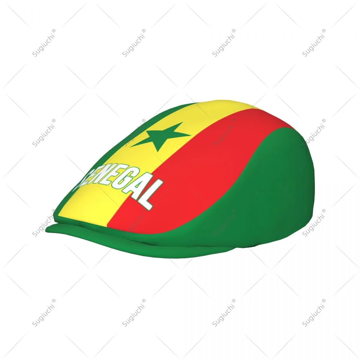 Forward cap Senegal Flag Men Women Flat Newsboy Driving Hat Cap Short Brim for Driving Daily visors hat