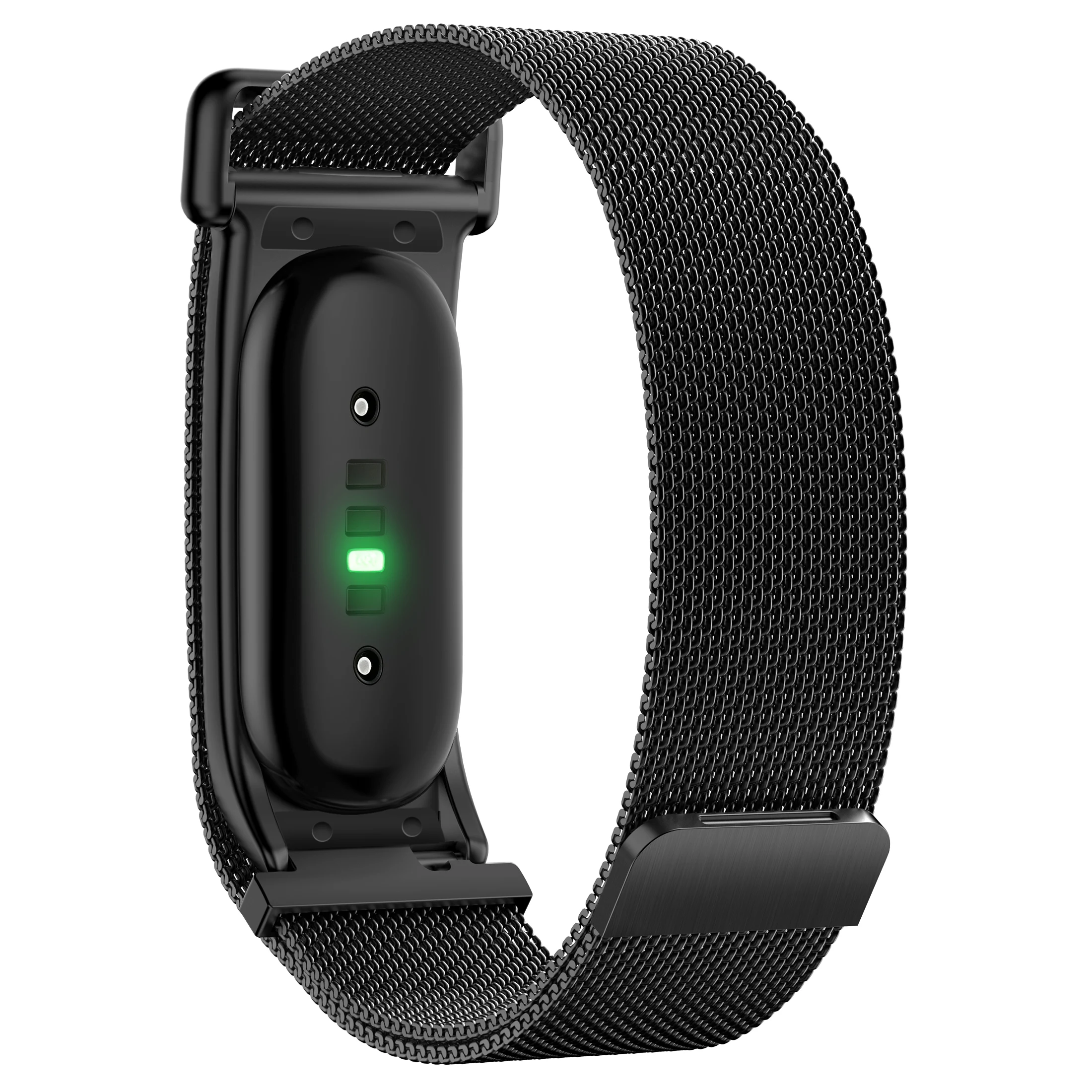 Google Fitbit Air Atmungsaktives Milanaise-Armband Schnellverschluss Verstellbares Weiches Metall-Tracker-Zubehör – Detail 36
