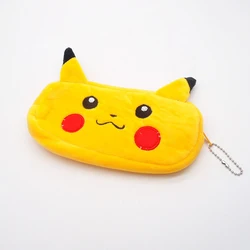 Anime Pokemon Pencil Case Cute Pikachu Plush Pencil Boxes for Girls Makeup Bag Student School Stationery Supplies Kids Toys Gift