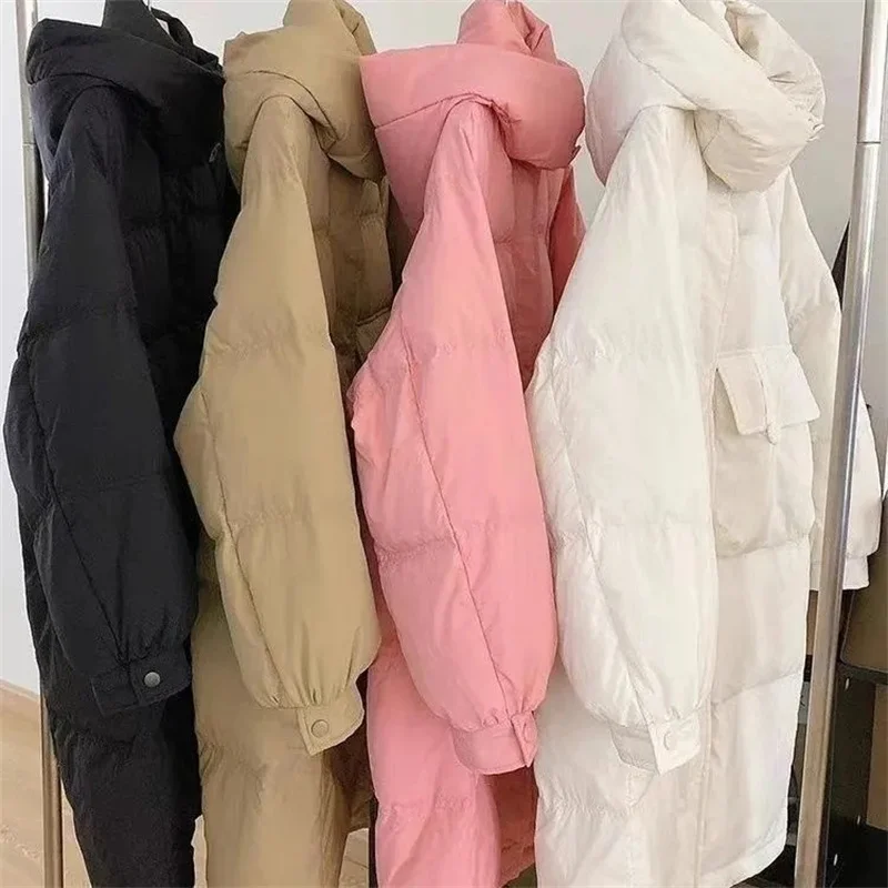 2024 nuovo Inverno Parka Piumino Moda Donna Con Cappuccio di Media Lunghezza di Spessore Caldo Cotone abbigliamento Donna Cappotto Allentato marea T541