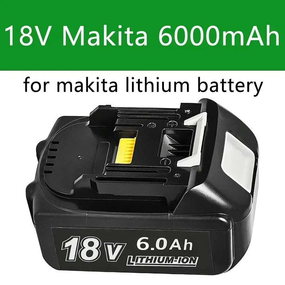 

Makita 18V Battery 6Ah 18650 Lithium ion Replacement BL1860B BL1860 BL1850 Rechargeable Power Tool Battery DDF486 DF488