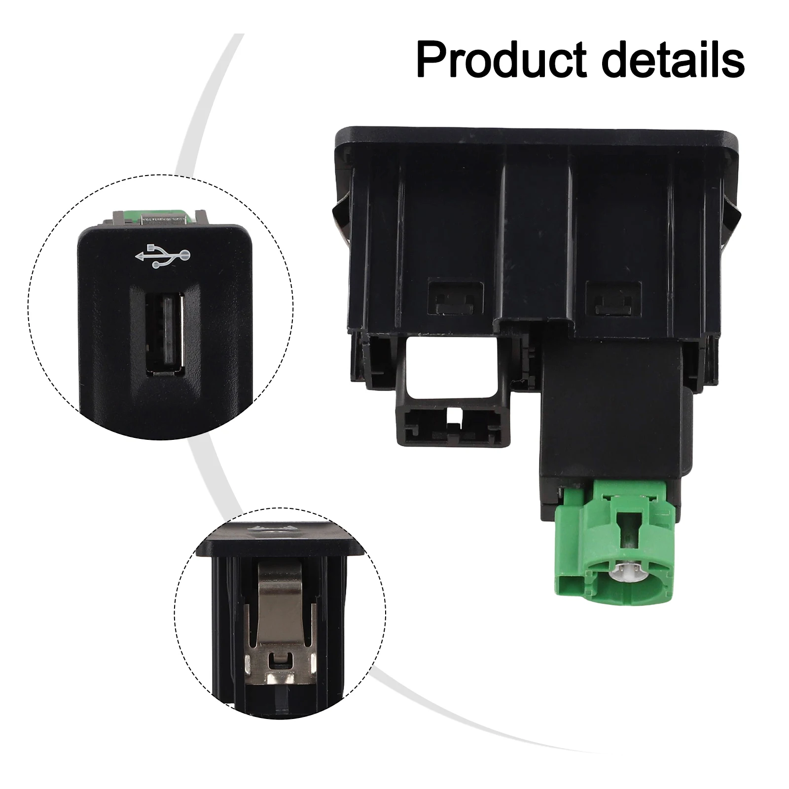 OEM USB AUX Switch 5Q0035726E Fitment for Golf 7 For MK7 and For Passat B8 Vehicles with For CarPlay Media Function