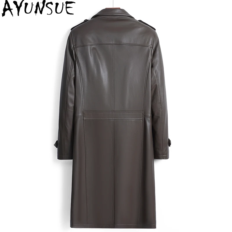 AYUNSUE Genuine Leather Jackets High Quality Sheepskin Turn-collar Jacket Fashion Overcoats Mens Clothing Chaquetas Para Hombre