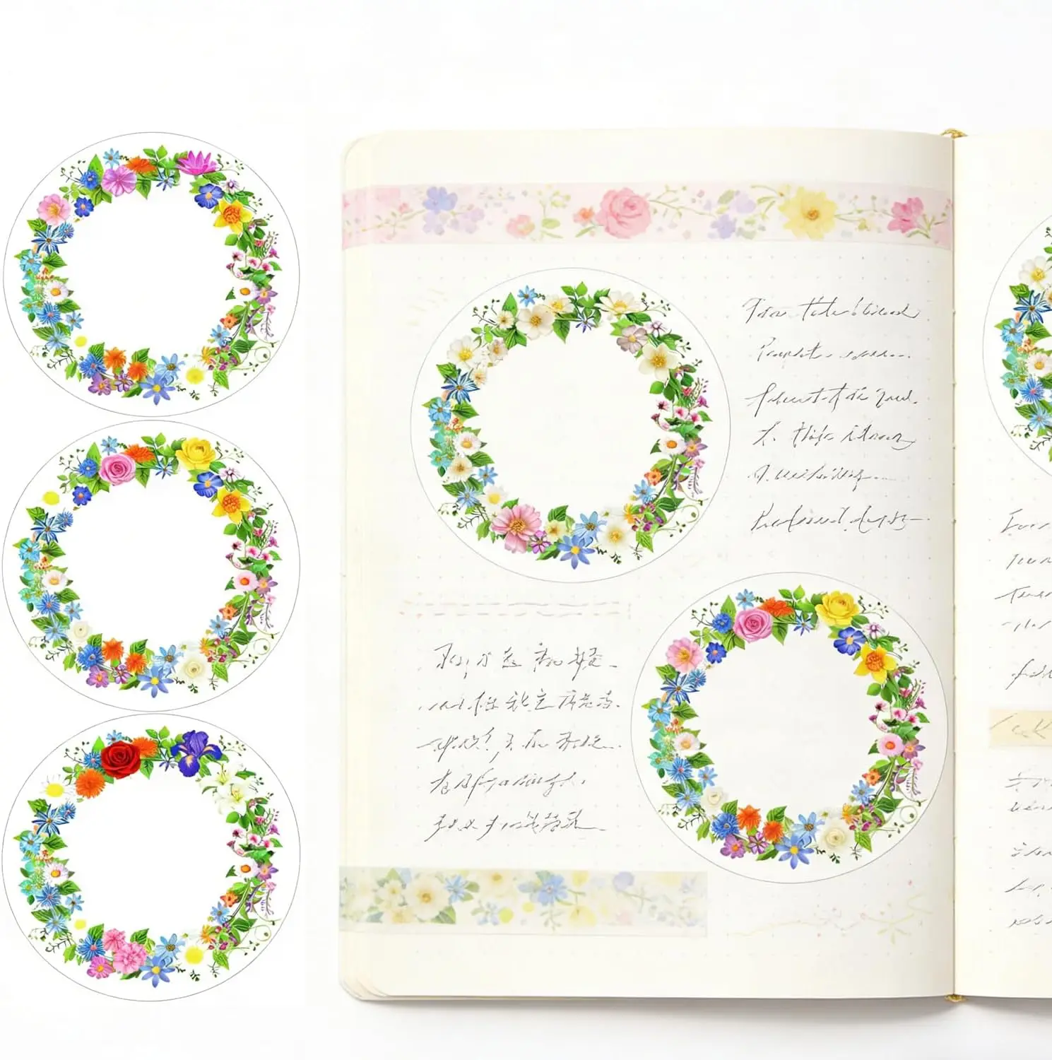 500 Pcs Hello Spring Direct Thermal Labels 2 inch Happy Spring Floral Stickers for Envelope Seals Gift Wrapping