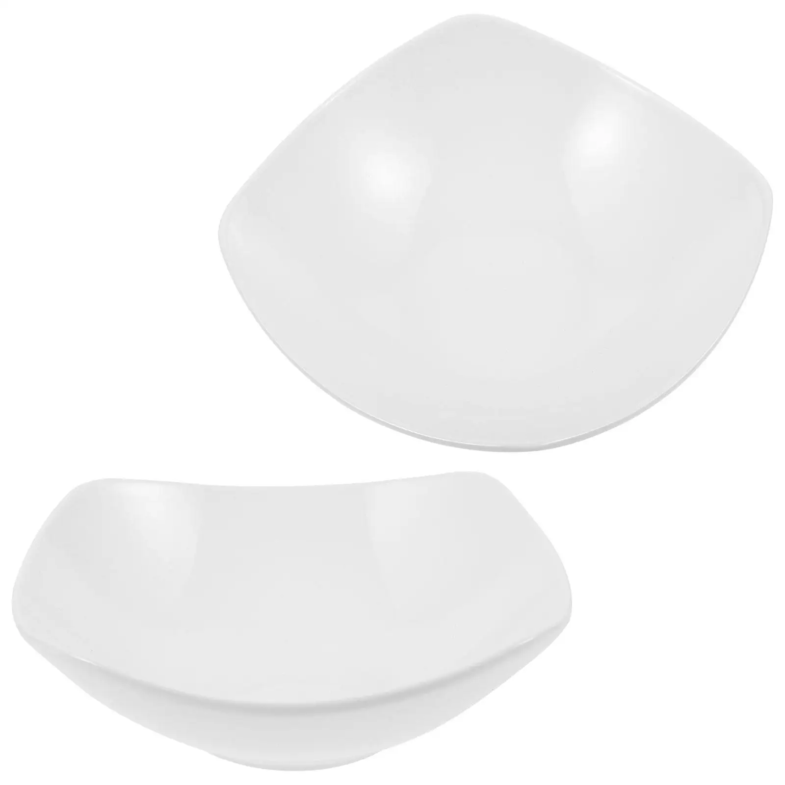 

2Pcs Square Feet Ceramic Bowls 5 Inch Mini Bowls for Salad Oatmeal Snack Tray Cereal Food Organizer Utility Trays