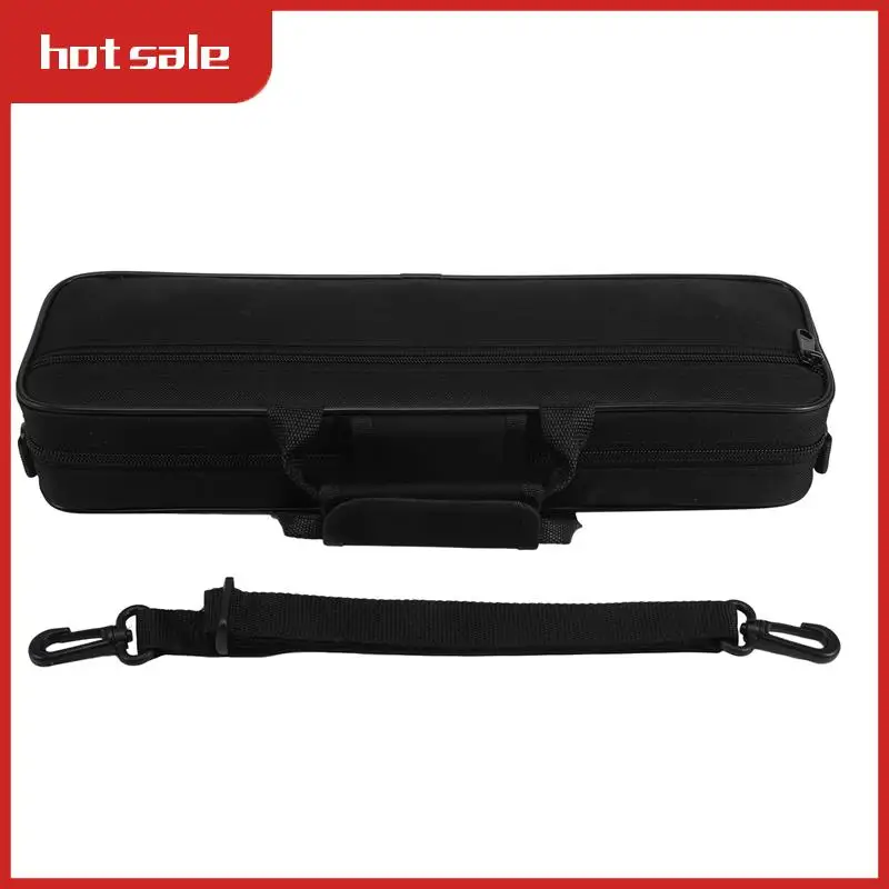 

AC22-Nylon Padded Flute Bag Carry Case Cover Shoulder Strap 39X7x11cm Black