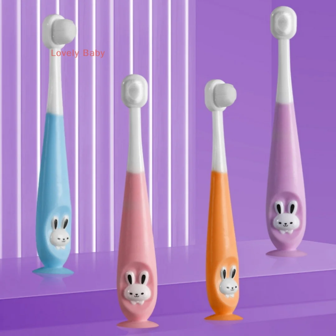【BBS】1 Piece Million Nano Bristle Children Tooth Brush Ultra-Fine Soft Kids Cute Cartoon Toothbrush For 2-12 Years Old