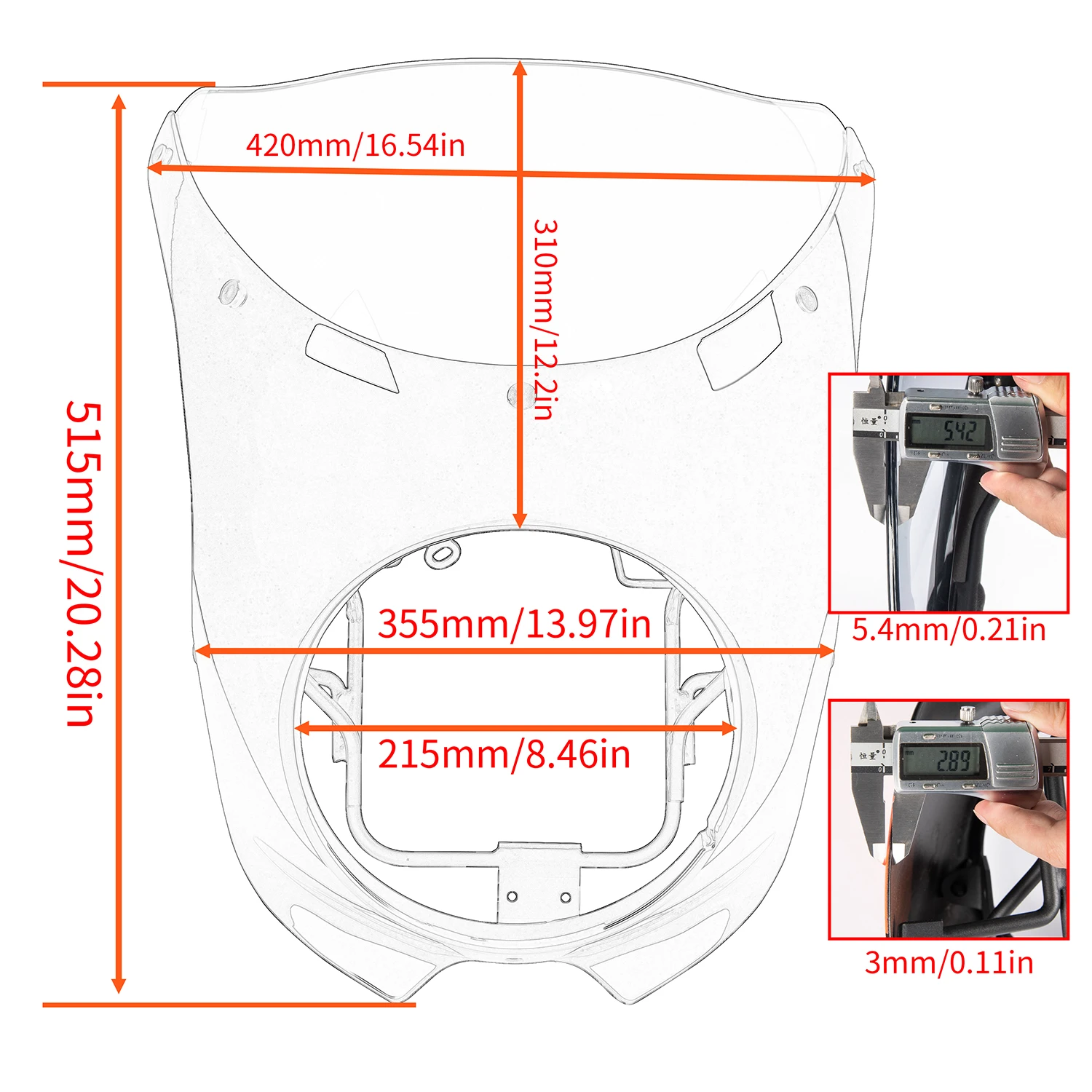 WOLFLINE Windshield Headlight Fairing Cover for Kawasaki Z900RS Z900 RS 2018-2026 Windscreen Headlight Cowl Accesorios Moto