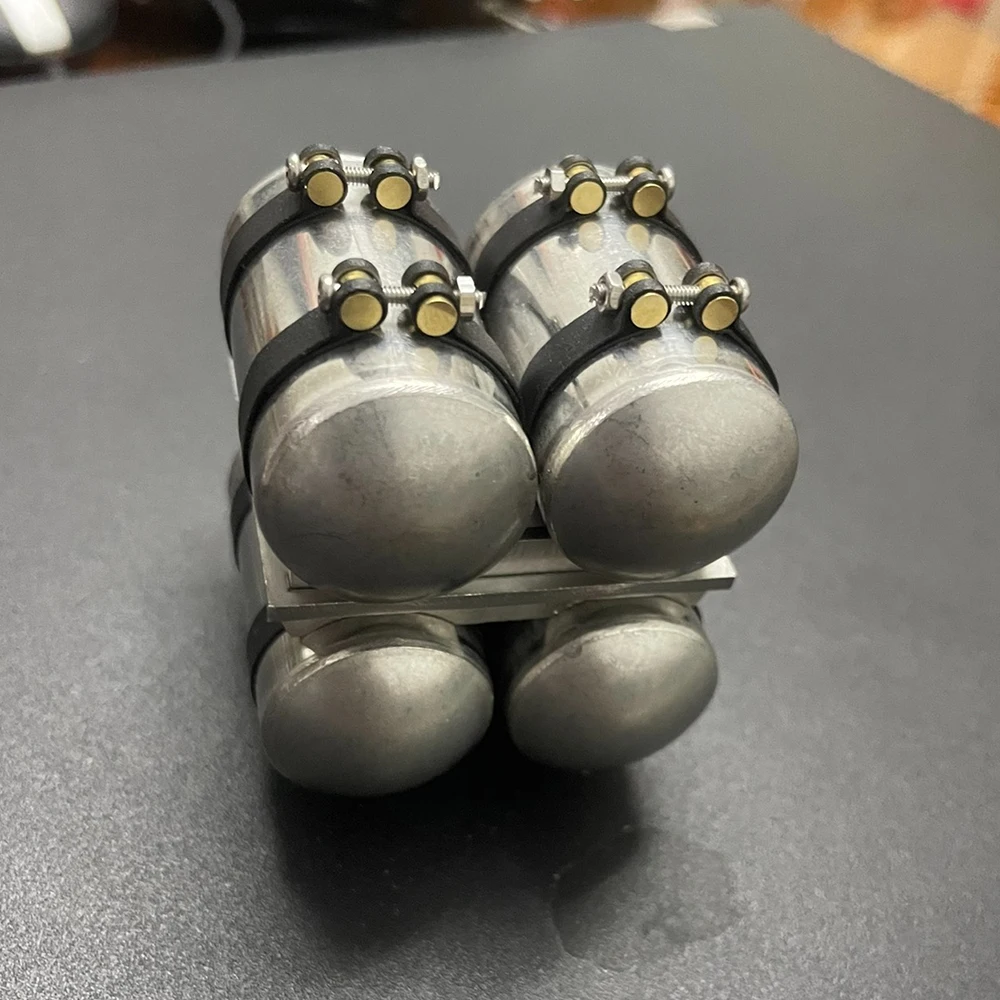 Decoração de tanque de gás de simulação de metal para caminhão 1/14 Tamiya RC SCANIA 770S R620 VOLVO 750 Mercedes-Benz ACTROS 3363 MAN Peças de carro