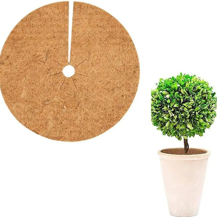 

1 Piece Natural Coconut Fiber Tree Covering Mat Eco-Friendly Indoor Plant Protector Mat Durable Natural Shell Material