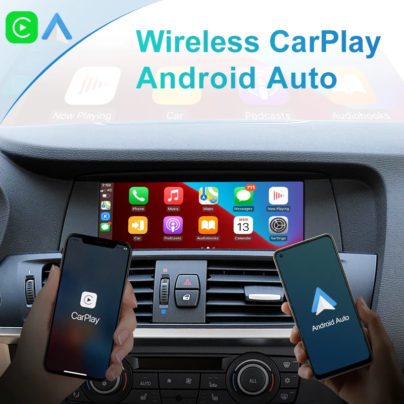 STWEI Wireless Apple CarPlay Module Box For BMW CIC X3 X4 F25 F26 2011-2013 Car Play Android Auto Mirror Link Front Rear Camera