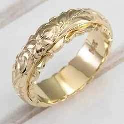 Delysia King Women Carving Rose Ring Anniversary Gift  Trendy Aristocats Versatile Jewellery