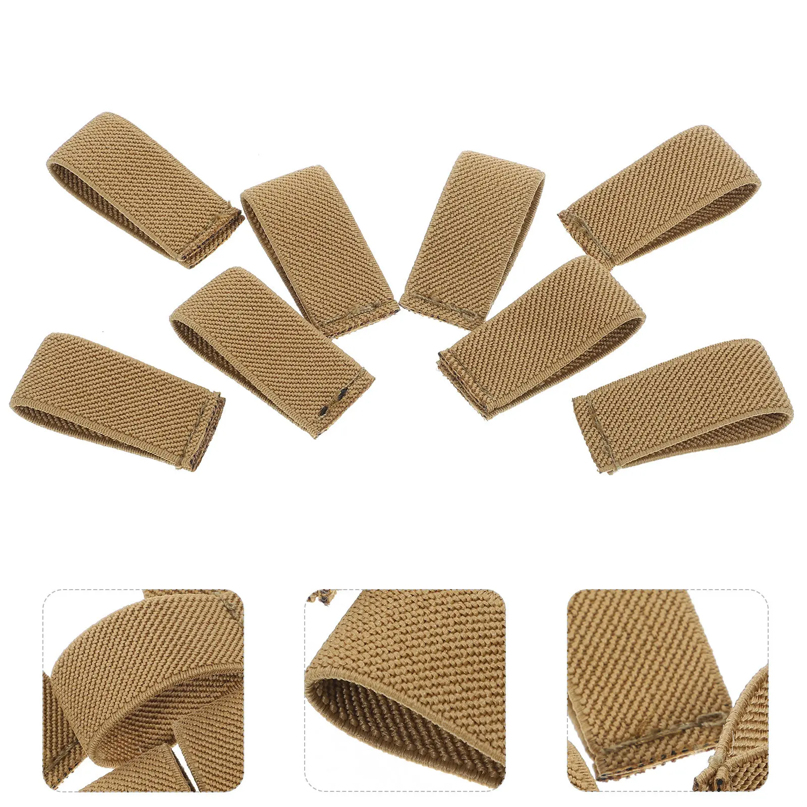 8Pcs Elastic Belt Keepers Nylon Webbing Strap Retainers for Backpack Hiking Duty Belt Outdoor Gear Harness Strap Loops