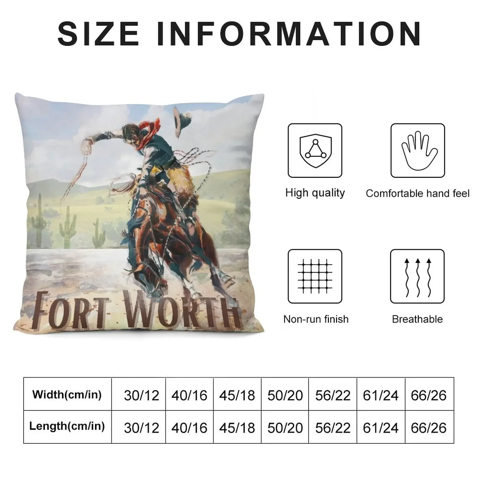 Fort Worth Bronc Rider Landscape Throw Pillow Cushions Home Decor Sofa Cushions Sofa Cushions Cover pillow