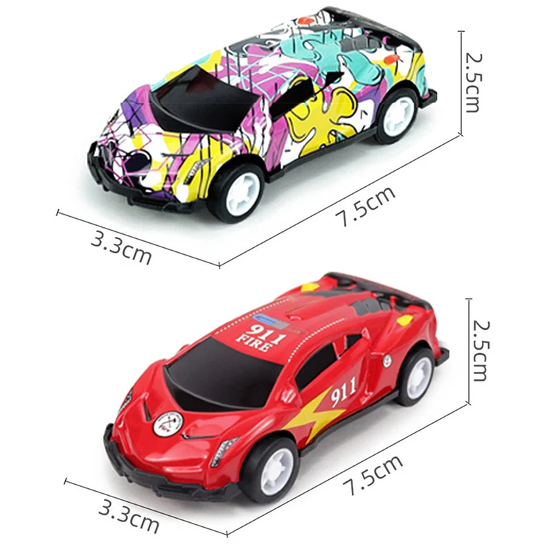 6Pcs Alloy Racing Car Model Toy Mini Iron Sheet Car Rebound Vehicle Sports Car Home Ornament Children Educational Toys Boy Gift