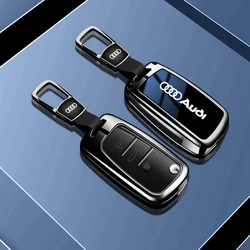Alloy Car Folding Key Cover Fob Case Holder Shell for Audi C5 C6 R8 A1 A3 A4 A5 A6 A7 Q3 Q5 Q7 S6 B6 B7 B8 8P 8V 8L TT RS RS3 S3