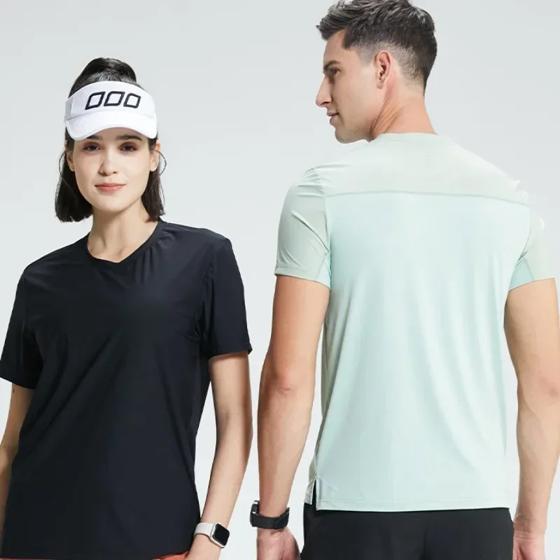 Men's short-sleeved T-shirt running sweatshirt summer quick dry cool short-sleeved fitness running T-shirt top