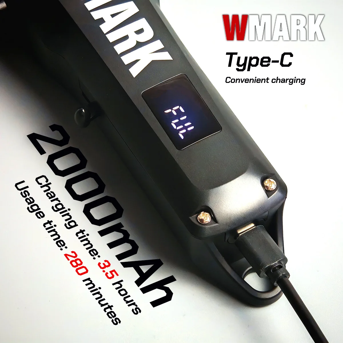 WMARK NG-1005 مشابك شعر للرجال طقم ماكينة قص الشعر اللاسلكية شفرة فولاذية غير قابلة للشحن ماكينة تشذيب الشعر للعائلة