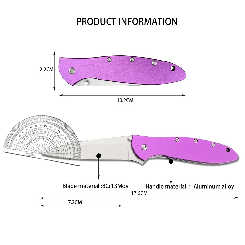 KS 1660 Ken Onion Leek Assisted Open Pocket Folding Knife Multicolor 8Cr13Mov Blade 14C28N Handle Outdoor Camping Hunting Knife