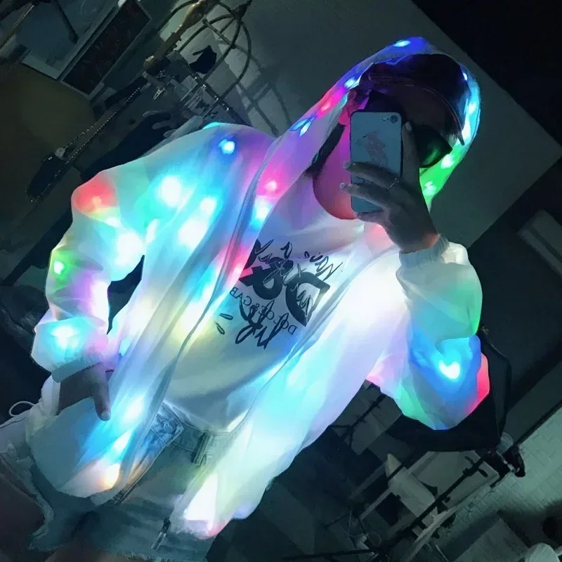 Performance luminous clothes Douyin same 611 king bulingbuling colorful luminous LED jacket led clothing