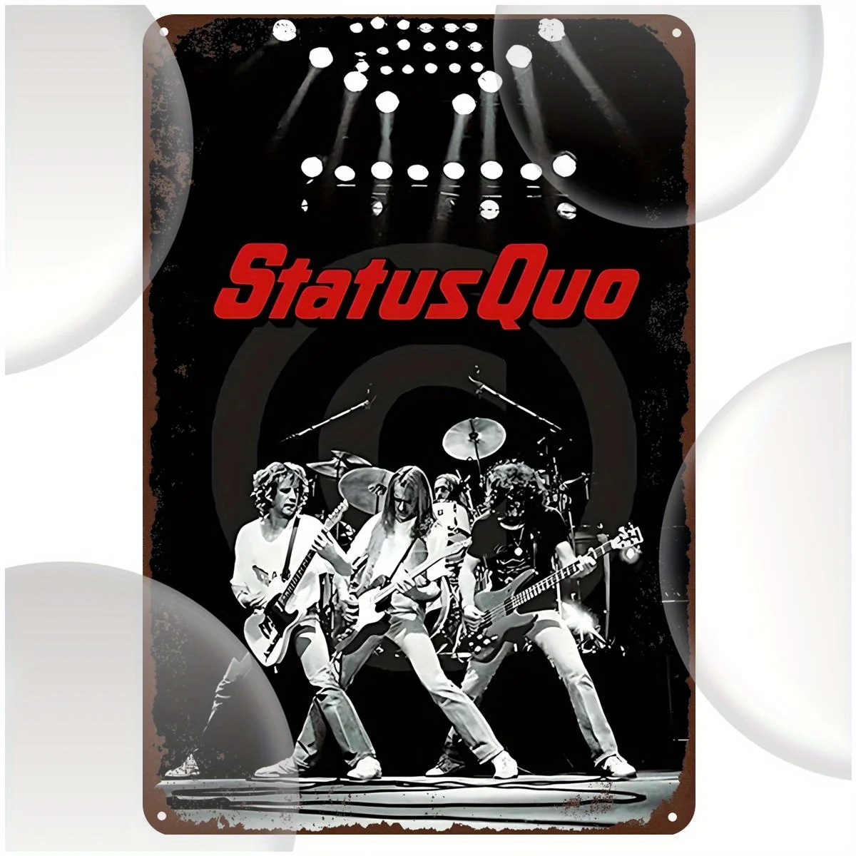 Vintage Status Quo Signboard  - Perfect for Men'S Caves, Bars, Cafes, Garages Or Farmhouse Decor, for Room Decor