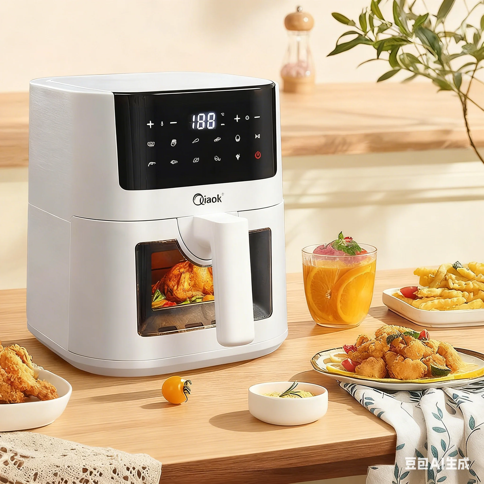 Air fryer household window, no turning over, large capacity, light sound and multi-function 2025 new electric oven