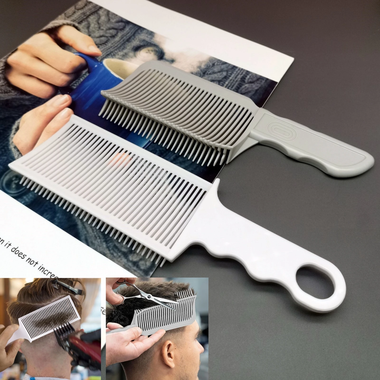 1/2/3Pcs Barber Haar Kamm Kit Flache Top Haar Schneiden Verblassen Styling Verblassen Kamm Männer verblassen Pinsel Salon Haar Werkzeug Zubehör