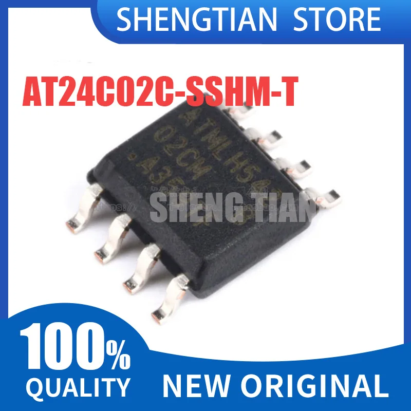 20/pieces AT24C02C-SSHM-T AT24C02C SSHM memory chip EEPROM Serial port SOIC-8In Stock