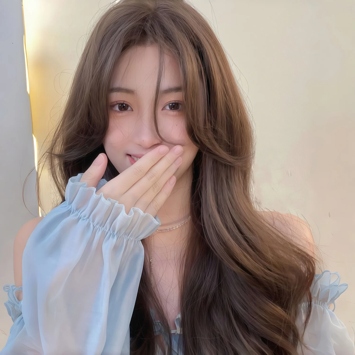 24 inches long, straight hair style, made of synthetic fiber, heat-resistant, brown wig