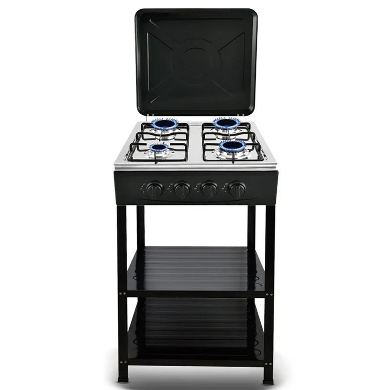 R.8512/R.8511 Four-Burner Gas Stove, Freestanding Split-Type Gas Stove, Electronic Ignition, Even Heat Distribution