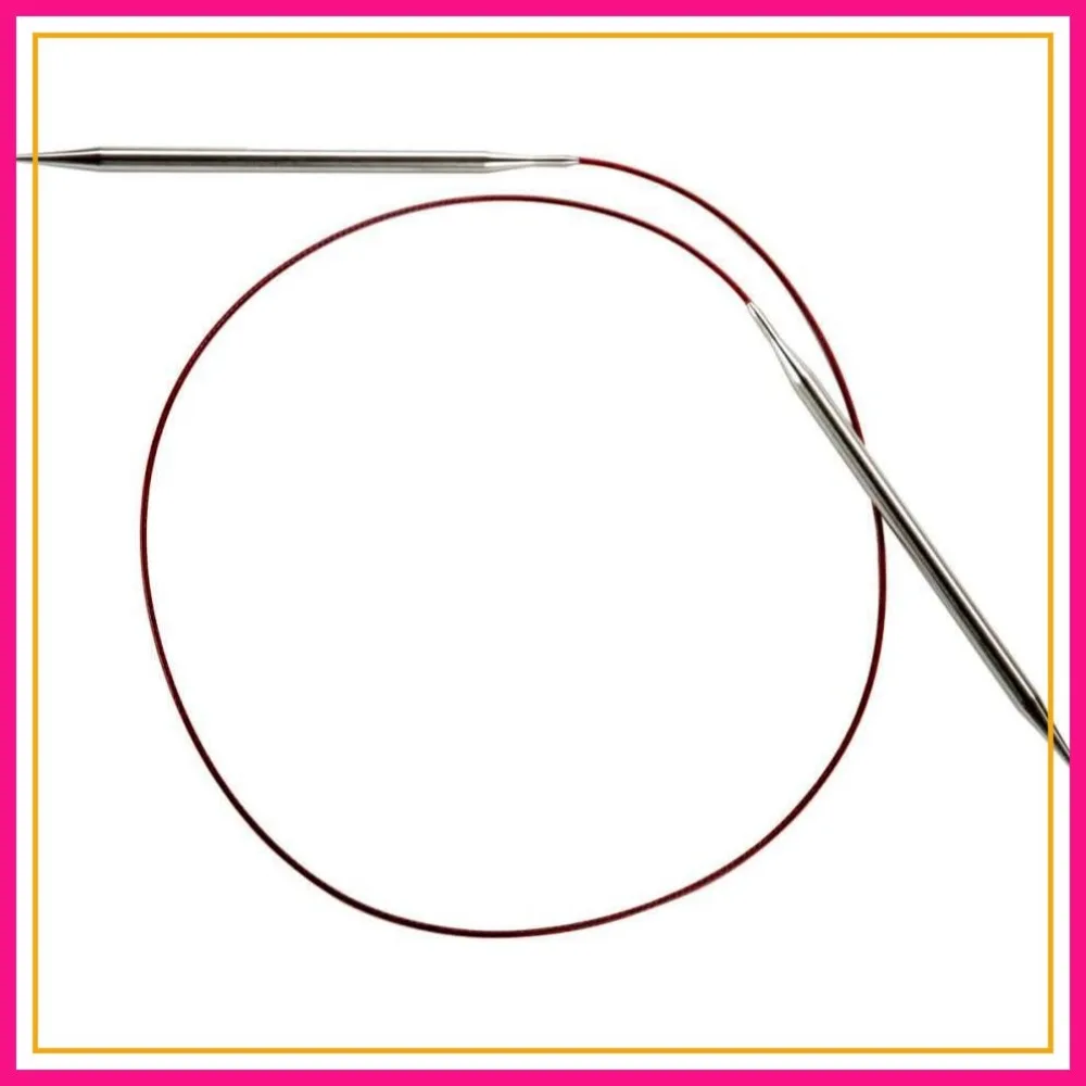 

Red Lace Circular 32 inch (80cm) Stainless Steel Knitting Needle Size US 1 (2.25mm) 7032-1