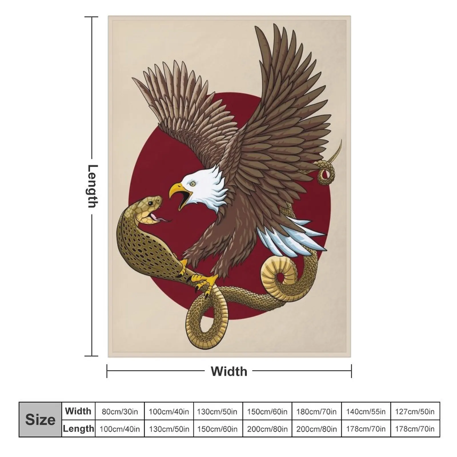 Eagle And snake Throw Blanket Heavy For Sofa Thin Picnic Blankets