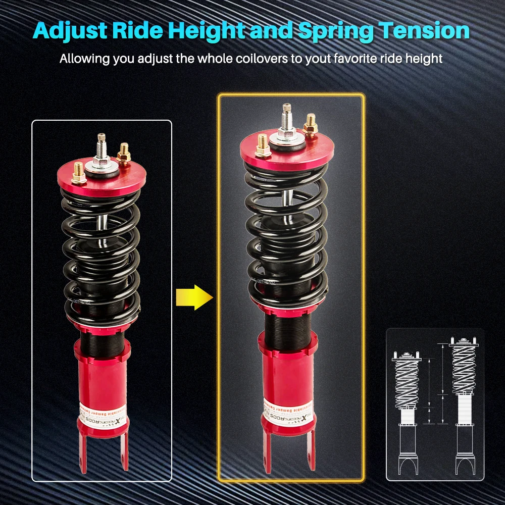 24 Way Damper Coilovers Suspension Kit For Honda Civic 92-00 Acura Integra 94-01 for EG EK EJ 92-00 Acura Integra Suspension