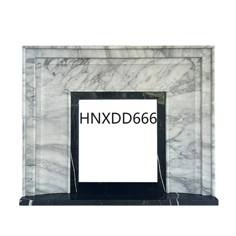 

Marble fireplace French natural white, modern American simple stone fireplace decorative cabinet