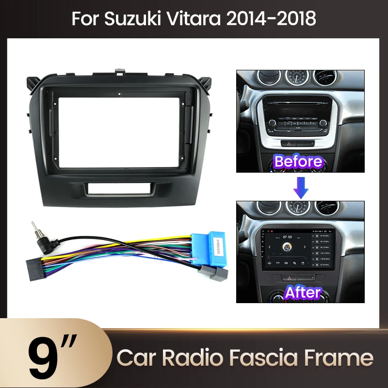 

Жгут проводов MEKEDE, автомобильный радиоприемник, комплект панели для Suzuki Vitara 2014 2015 2016 2017 2018, рамка-адаптер, кабель панели