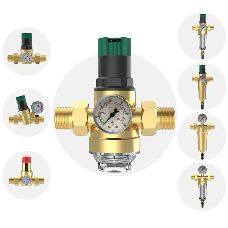 

Pipe Adjustable Pressure Reducing Valve Safety Valve Front Filter Water Pressure Adjustment