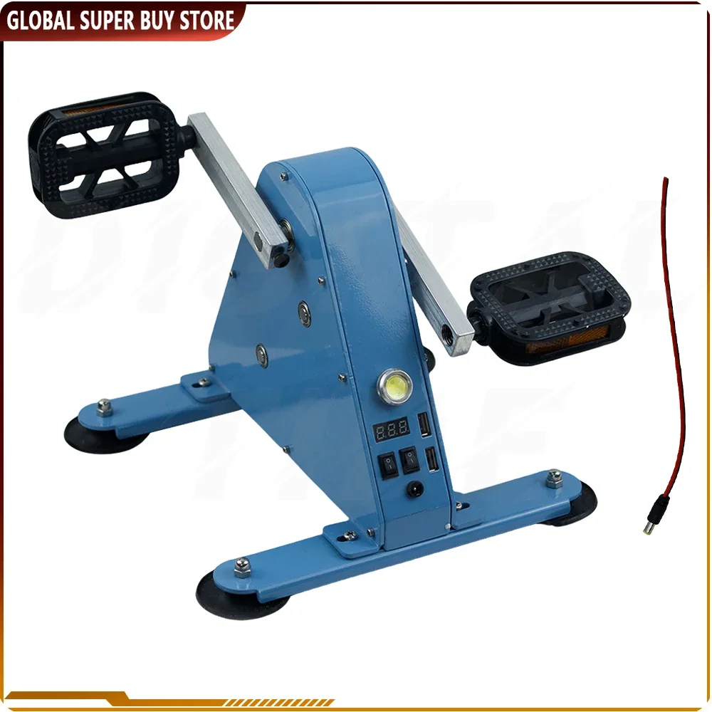 Pedal Generator 100W DC Output 12V 24V USB Output Hand Crank Foot-Operated Power Generation for Outdoor Emergency Power Supply