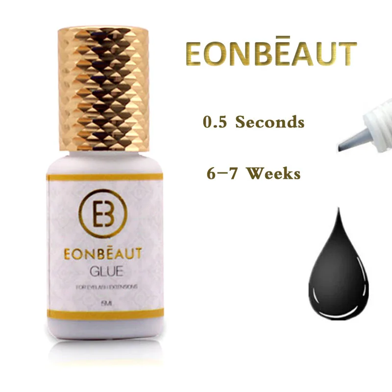 1 Bottle EONBEAUT Glue Eyelash Extension Fast Drying 0.5s Long Lasting Beauty Shop Makeup Adhesive 5ml Low Odor Tools Korea